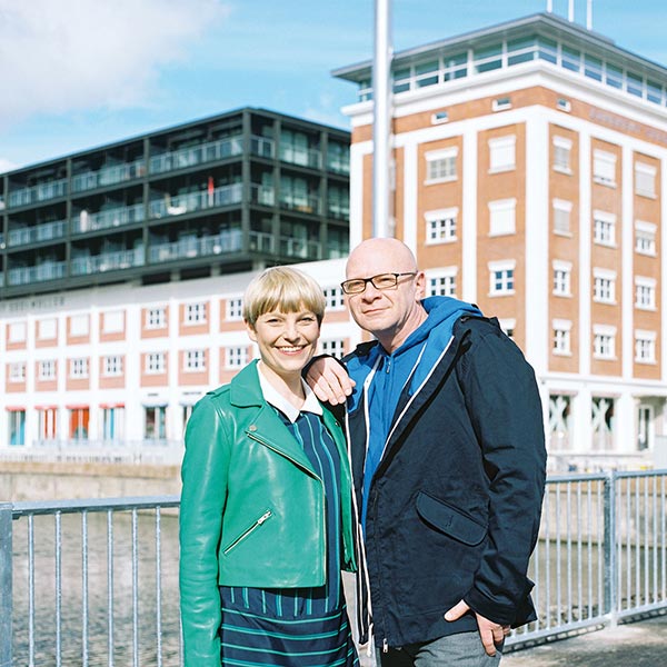 Caroline Boeglin & Gabriel Meich, gérants de la maison de Caroline, au Shadok à Strasbourg. © Christophe Urbain