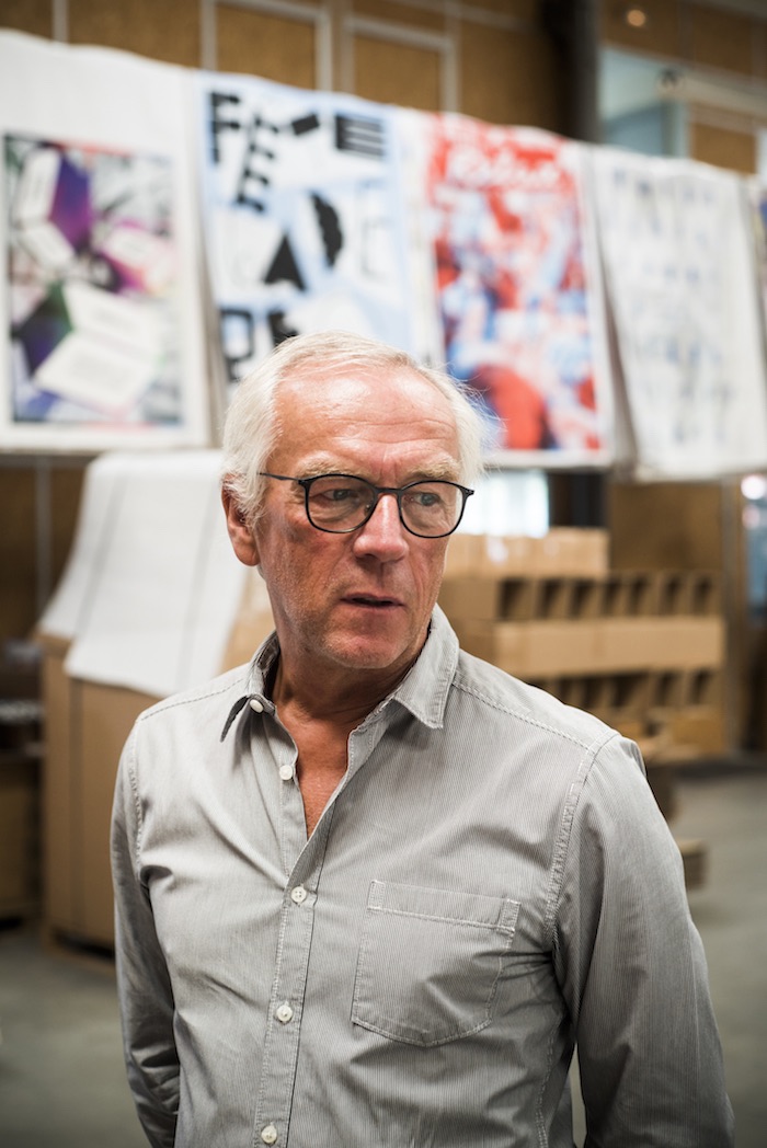Jean-Yves Grandidier, fondateur de Lézard Graphique, atelier de sérigraphie, Brumath. © Pascal Bastien