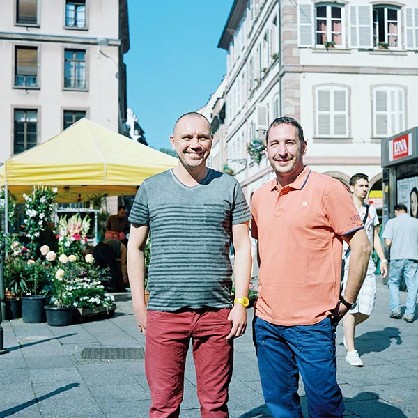 Jerome Fricker et Gilles Egloff Restaurateurs à strasbourg photographié par Christophe Urbain