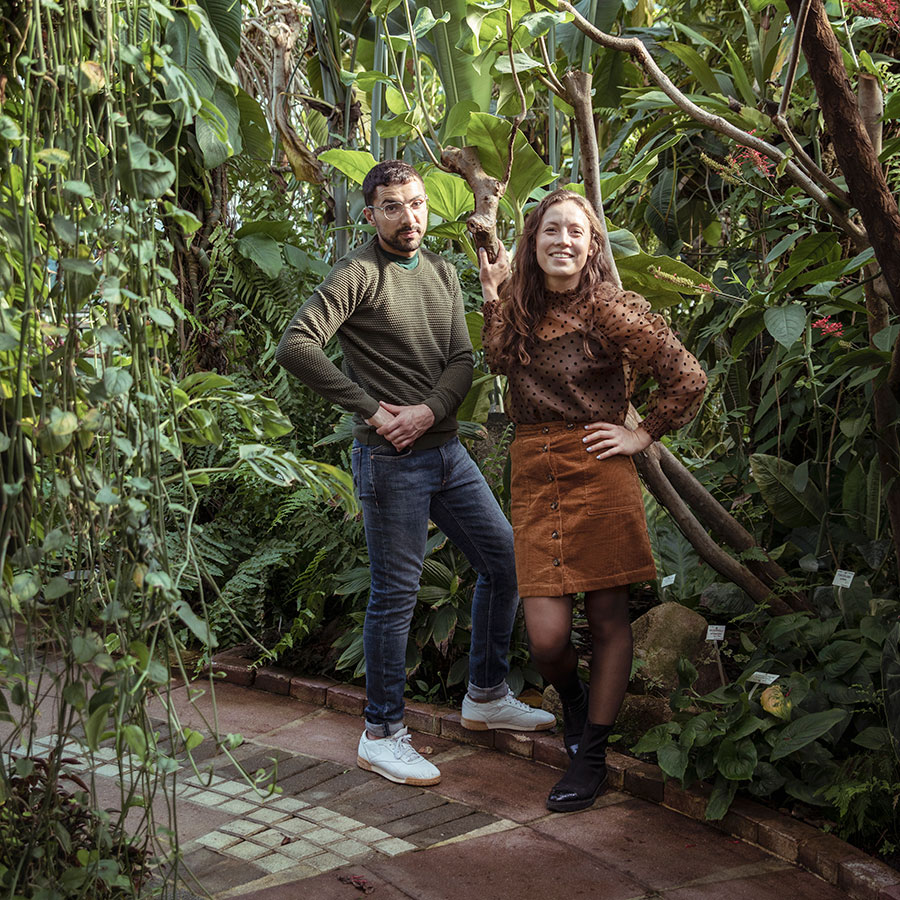 ZUT-LORRAINE—Alexande Seghaier et Morgane Lechaudel, créateurs du coffee-shop Sèves, photographiés dans les serres du Jardin Botanique ©William Henrion