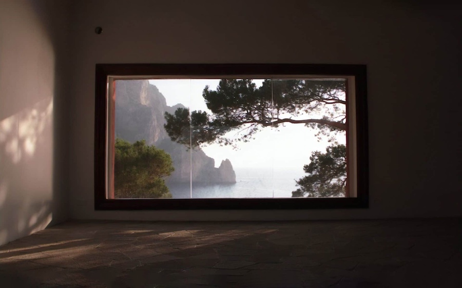 Villa Malaparte, vue de la fenêtre, italie, capri