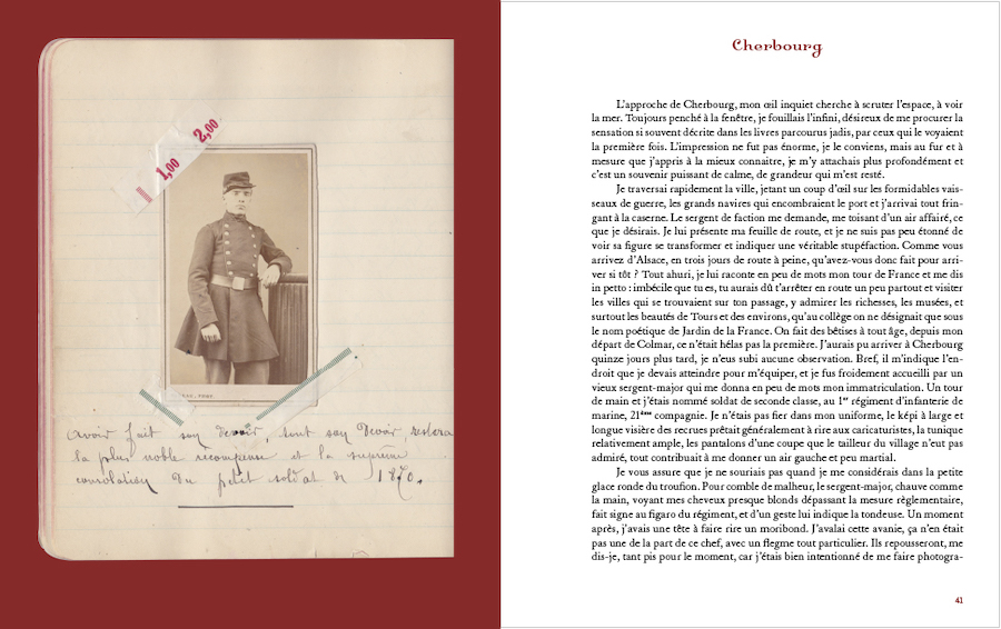 Double page extraite de 1870-1871 sur les pas du soldat Jules Reutinger