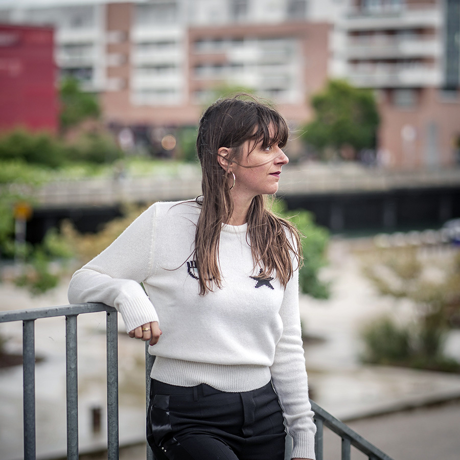 ZUT-STRASBOURG—Anne-Sophie Barth, Responsable de la communication des Binchstub et de la Grosse Baloche, photographiée à la Presqu’île André Malraux. ©Jésus s. Baptista