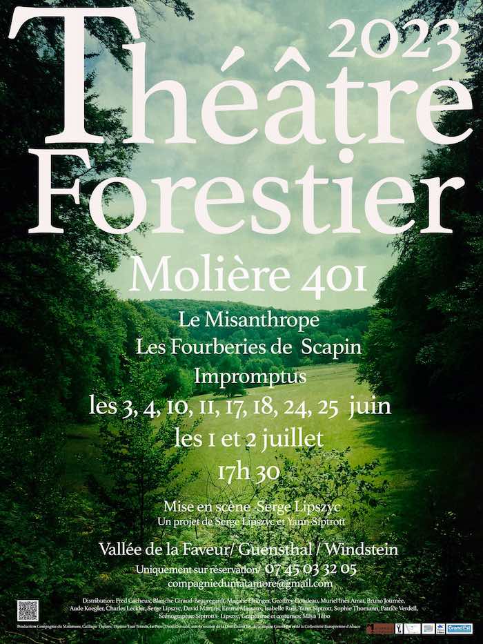 Affiche du nouveau spectacle "Molière 401". Juin-juillet 2023.
