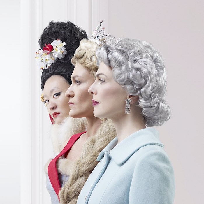 Portrait de trois reines, pour l'exposition " À l'image et à la dissemblance". © Michaela Nagyidaiov.