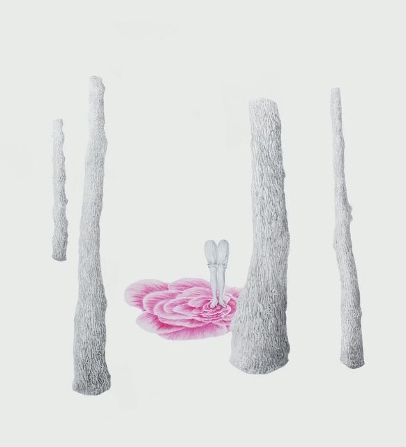 Extrait du tableau dElisabeth Fréring, Les dessous ©Galerie Bertrand Gillig